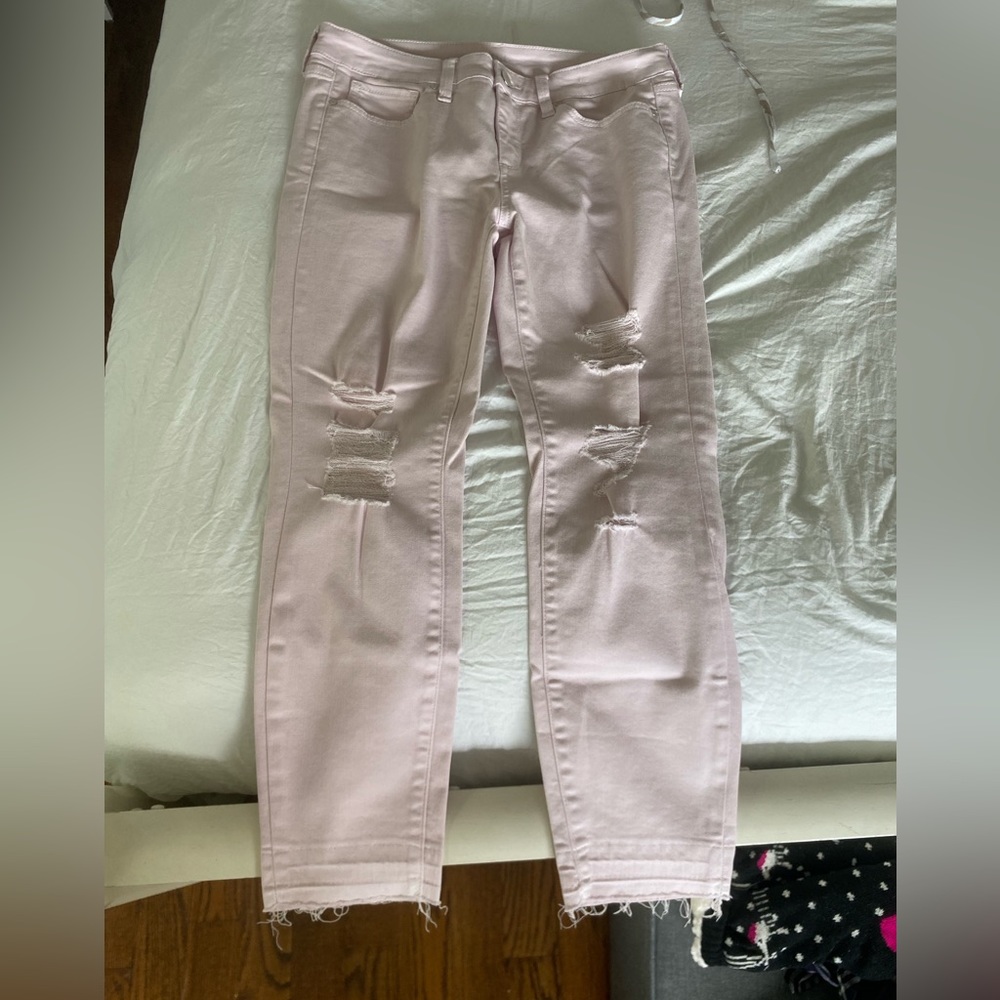 A.n.a Skinny Ankle Pink Jeans 6